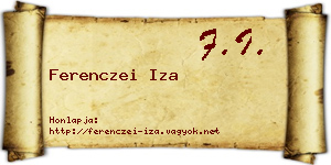 Ferenczei Iza névjegykártya